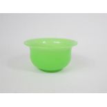 A green jade style glass bowl