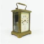 A 20th century gilt brass carriage clock