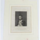 A 19th century print of Napoleon, sight size 23.4cm x 18cm.