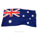A 1950s Australian flag; 177cm wide.