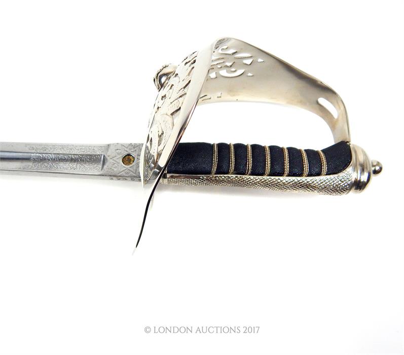 A Wilkinson's, 1889 pattern ceremonial sword; originally owned by 2nd Lieutenant C A Shaw Royal - Image 4 of 5