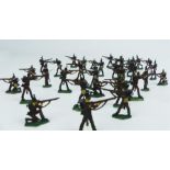 Over 30 hand painted lead toy soldiers.