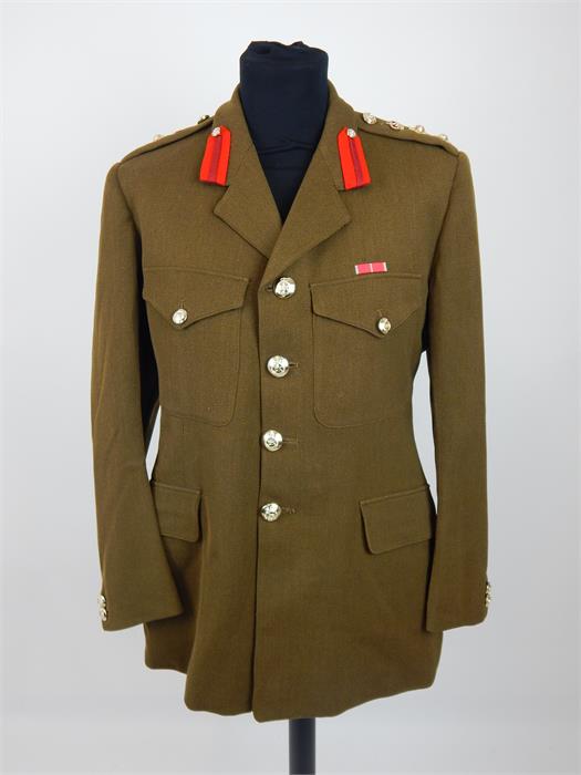 A British Army Colonel style tunic and dress trousers.