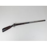 A 16 bore Miquelet Percussion cap gun by Pedro Guisasola, two stage barrel; 35" inch.