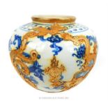 A Chinese blue and white porcelain vase