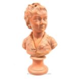 A terracotta bust of a "Alexandre Brongniard" after Houdon