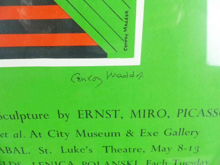 An original Exeter Festival of Modern Arts - Surrealism poster signed by Conroy Maddox - Image 2 of 2