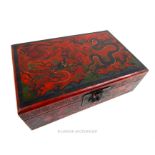 A Chinese red lacquered box