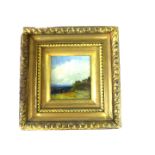 After John Constable, a miniature oil on panel landscape 'Hampstead Heath'