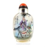 A Chinese reverse painted snuff bottle