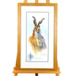 Jonathan Wall, An anthropomorphic watercolour of a hare entitled 'The Stubble Scorcher'