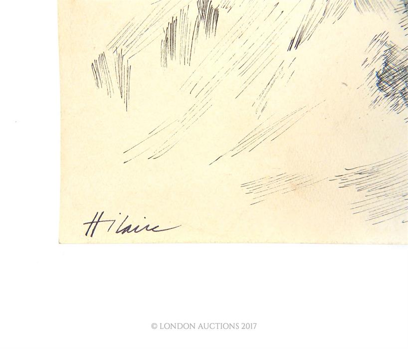 An unframed etching on paper, signed Hilaire - Image 2 of 2