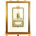 A gilt framed, 19th century coloured print of Napoleon entitled 'L'Empereur en Grand Costume'