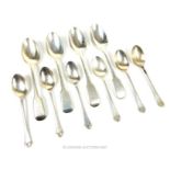 From the estate of the late Lady Wanda Boothby: ten HM silver spoons in two different patterns.