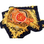 From the estate of the late Lady Wanda Boothby: a designer atyle silk scarf with neo-classical