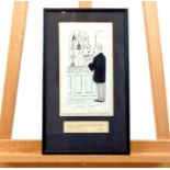 From the estate of the late Lady Wanda Boothby: Osbert Lancaster cartoon sight size 25cm x 14cm.