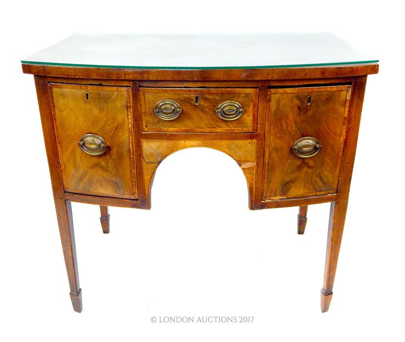 From the estate of the late Lady Wanda Boothby: a 19th century walnut and mahogany sideboard; 92cm