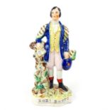 From the estate of the late Lady Wanda Boothby: a Staffordshire flatback figurine of Robert Burns;