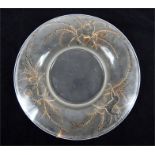 A fine, Art Deco, Rene Lalique, large, frosted glass bowl in the 'Gazelles' design