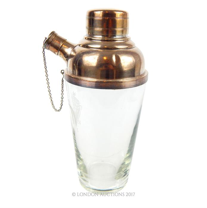 From the estate of the late Lady Wanda Boothby: a silver plate and glass cocktail shaker with a - Image 3 of 3