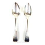 From the estate of the late Lady Wanda Boothby: a pair of Irish silver serving spoons; 4.1toz.