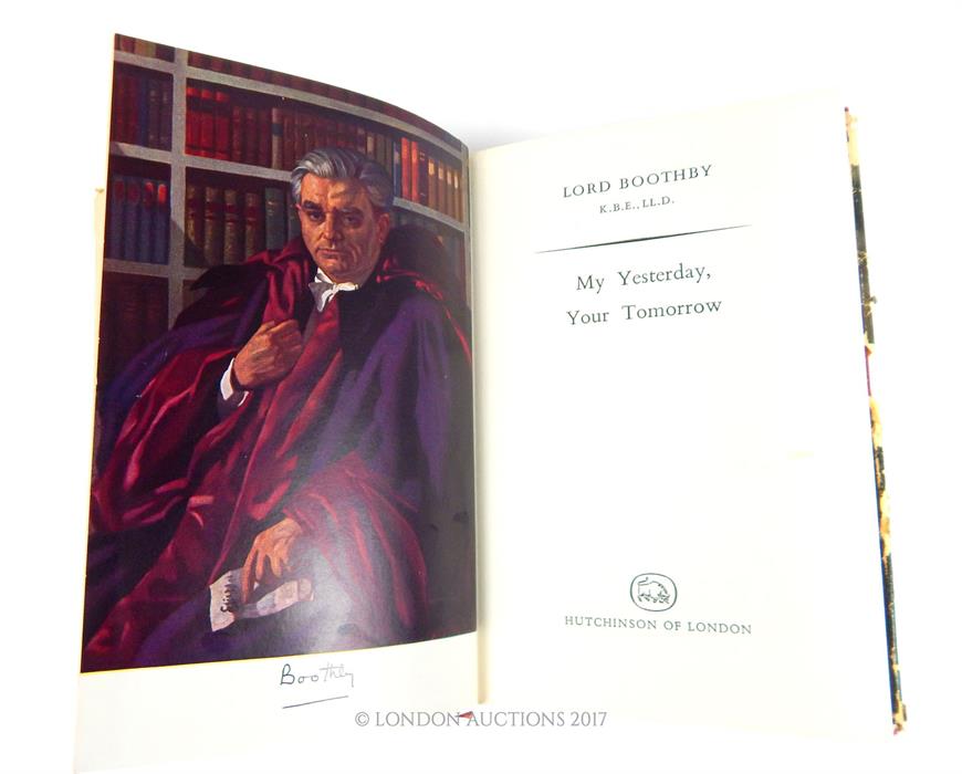 From the estate of the late Lady Wanda Boothby: Lord Boothby "My Yesterday Your Tomorrow"