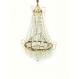 A Strass crystal chandelier; a/f.