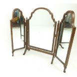 An Edwardian triple, dressing table mirror.