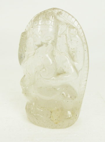 A possibly 19th century, Carved Rock Crystal Ganesha (Tsog Dak or Ganapati).