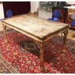 An Indian teak dining table