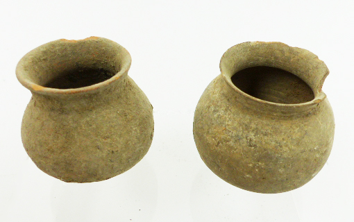 Two, Roman, stoneware vessels