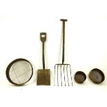 A collection of vintage gardening items