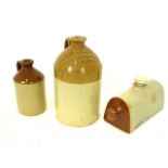 Three, period, stoneware vessels