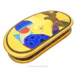 An Art Deco chocolate box with some hand-painted colouring, possible continental origin; 34cm wide.
