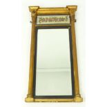 A Regency pier mirror; 80cm x 42cm.