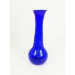 An oversized early 19th century hand blown Bristol blue vase