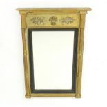 A small Regency pier mirror; 63cm x 43cm.