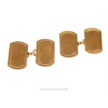 A pair of 9 ct yellow gold cufflinks