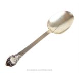 A Charles II sterling silver lace back Trefid spoon, Thomas Tycoe, London circa 1680