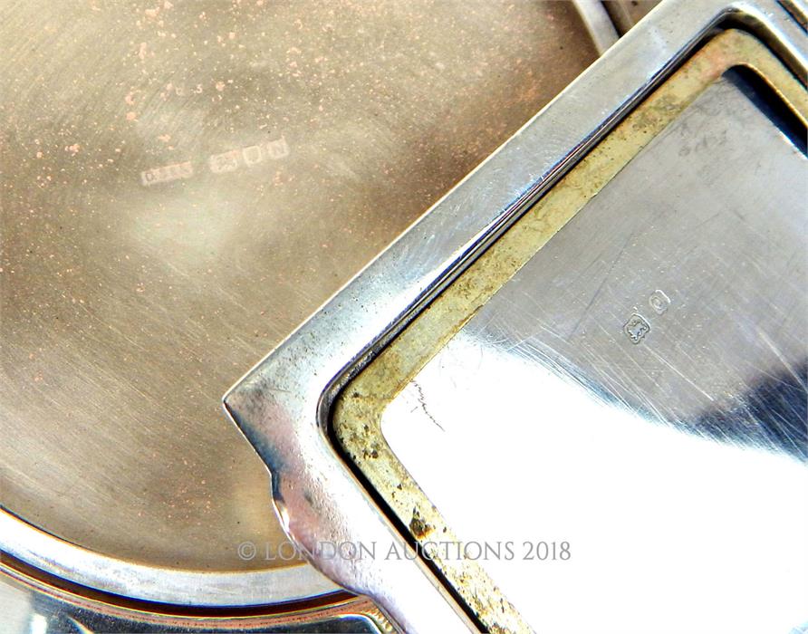 Three engine turned sterling silver compacts - Image 3 of 3