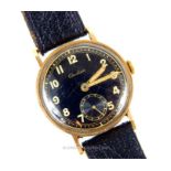 A 9 ct yellow gold, vintage, gentleman's Audax wristwatch