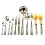An Italian 900 standard solid silver Angelo Shiavon cutlery set