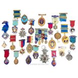 A collection of 19th and 20th century mainly silver Masonic medals