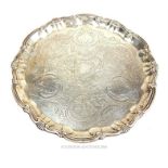 A George II sterling silver salver, William Peaston