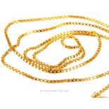A 22 ct yellow gold, fine-quality, box link chain necklace