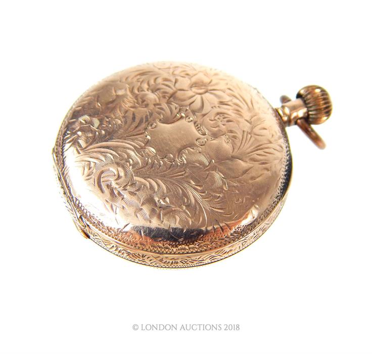 An antique, 9 ct yellow gold, miniature pocket watch - Image 2 of 2