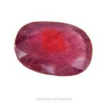A large, faceted, natural ruby, loose stone (45 carats)