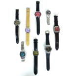 A collection of gentleman's, automatic, stainless steel wristwatches