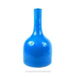An attractive, Chinese, deep turquoise, Ming-style, long-necked vase