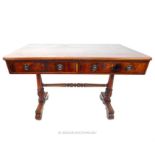 A 19th century mahogany library table